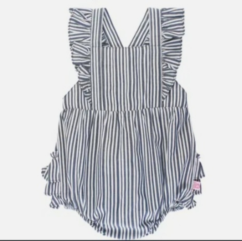 Ruffle Butts Stripe Bubble Romper, 6-12 month, NWOT